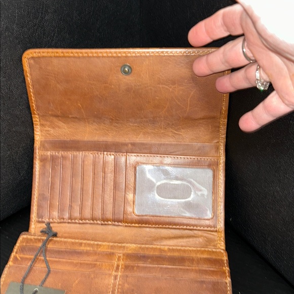 Frye Melissa Wallet in the color Cognac - Picture 2 of 6